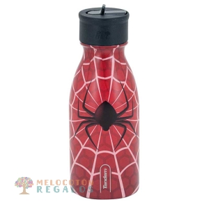 Vista frontal de botella térmica de 350 ml con tapón sport spider Tandem Sportandem