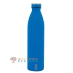Vista frontal de botella térmica de 750 ml azul cobalto Tandem Sportandem