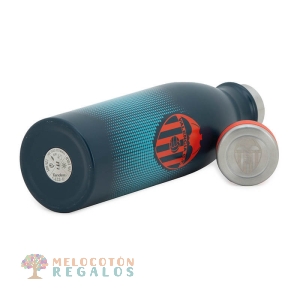 Vista lateral y base de botella térmica Valencia de acero inoxidable 304 grado alimentario 18/8.