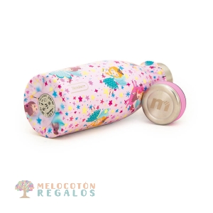 Vista lateral y base de botella térmica de acero inoxidable 304 grado alimentario 18/8.