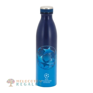 Vista frontal de botella térmica.