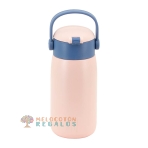 Vista trasera de botella térmica robot.