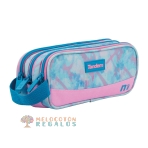 Vista frontal de estuche portatodo triple.