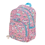 Vista frontal de mochila de primaria.