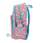 Vista lateral de mochila de primaria.