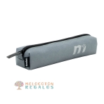 Vista frontal de portatodo pequeño de una cremallera.