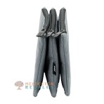 Vista lateral de estuche portatodo triple.