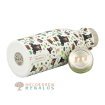 Vista de detalles de botella térmica de acero inoxidable de 350 ml.