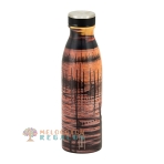 Vista frontal de botella térmica de acero inoxidable de 750 ml.