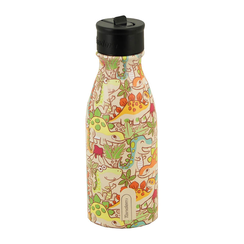 botella-termica-de-acero-inoxidable-infantil-tandem (1) Vista frontal de botella térmica de acero inoxidable de 350 ml.