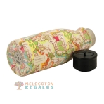 Vista de detalles de botella térmica de acero inoxidable de 350 ml.