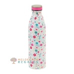 Vista frontal de botella térmica de acero inoxidable de 750 ml.