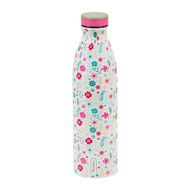 botella-termica-de-acero-inoxidable-tandem (1) Vista frontal de botella térmica de acero inoxidable de 750 ml.