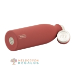 Vista de detalles de botella térmica de acero inoxidable de 750 ml.