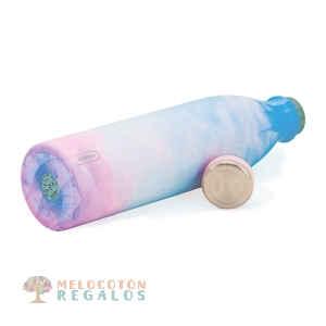 Vista de detalles de botella térmica de acero inoxidable de 1000 ml.