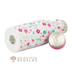 Vista de detalles de botella térmica de acero inoxidable de 350 ml.