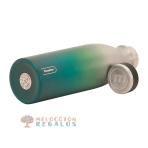 Vista de detalles de botella térmica de acero inoxidable de 1000 ml.