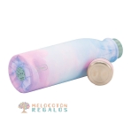 Vista de detalles de botella térmica de acero inoxidable de 500 ml.