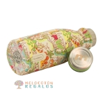 Vista de detalles de botella térmica de acero inoxidable de 350 ml.