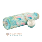 Vista de detalles de botella térmica de acero inoxidable de 500 ml.