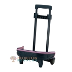 Vista frontal de carro de mochila desmontable.