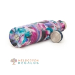 Vista de detalles de botella térmica de acero inoxidable de 750 ml.