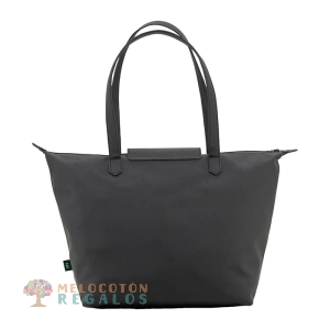 Vista trasera de bolso shopping, universidad resistente al agua.