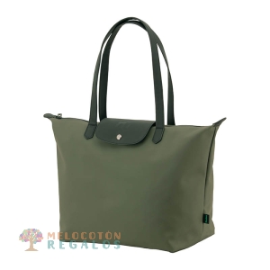 Vista frontal de bolso shopping, universidad resistente al agua.