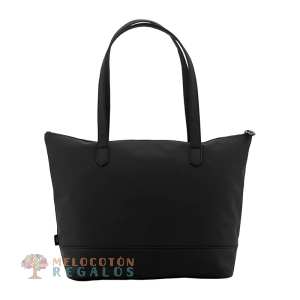 Vista trasera de bolso shopping, universidad resistente al agua.