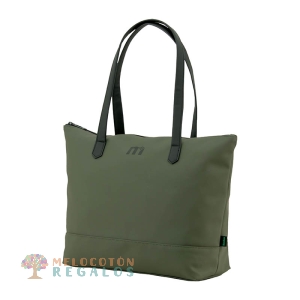 Vista frontal de bolso shopping, universidad resistente al agua.