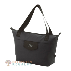 Vista frontal de bolso shopping, universidad resistente al agua.