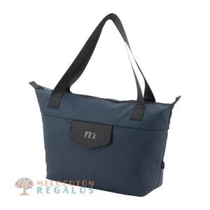 Vista frontal de bolso shopping, universidad resistente al agua.