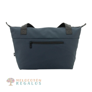 Vista trasera de bolso shopping, universidad resistente al agua.