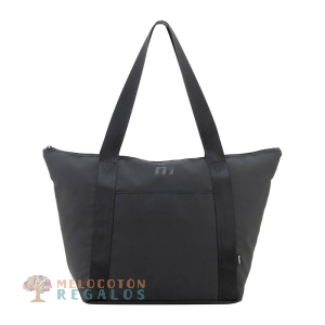 Vista frontal de bolso shopping, universidad resistente al agua.