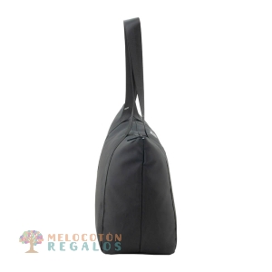 Vista lateral de bolso shopping, universidad resistente al agua.