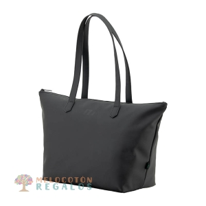 Vista frontal de bolso shopping, universidad resistente al agua