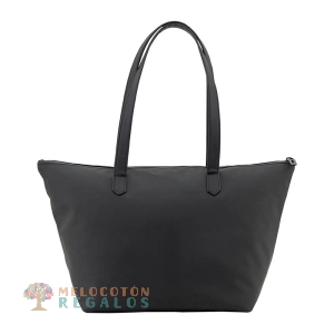 Vista trasera de bolso shopping, universidad resistente al agua.