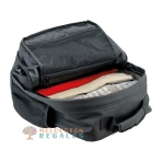 Vista interior de mochila de cabina de viaje.