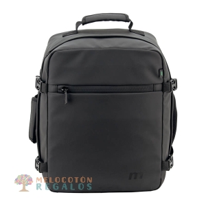 Vista frontal de mochila de cabina de viaje.