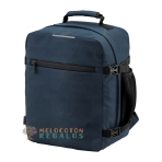 Vista frontal de mochila de cabina de viaje.