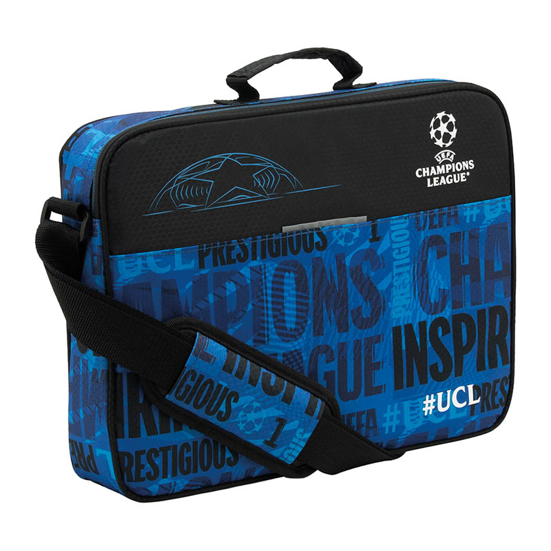 bandolera-extraescolar-champions-league (2) Vista frontal de bandolera extraescolar.
