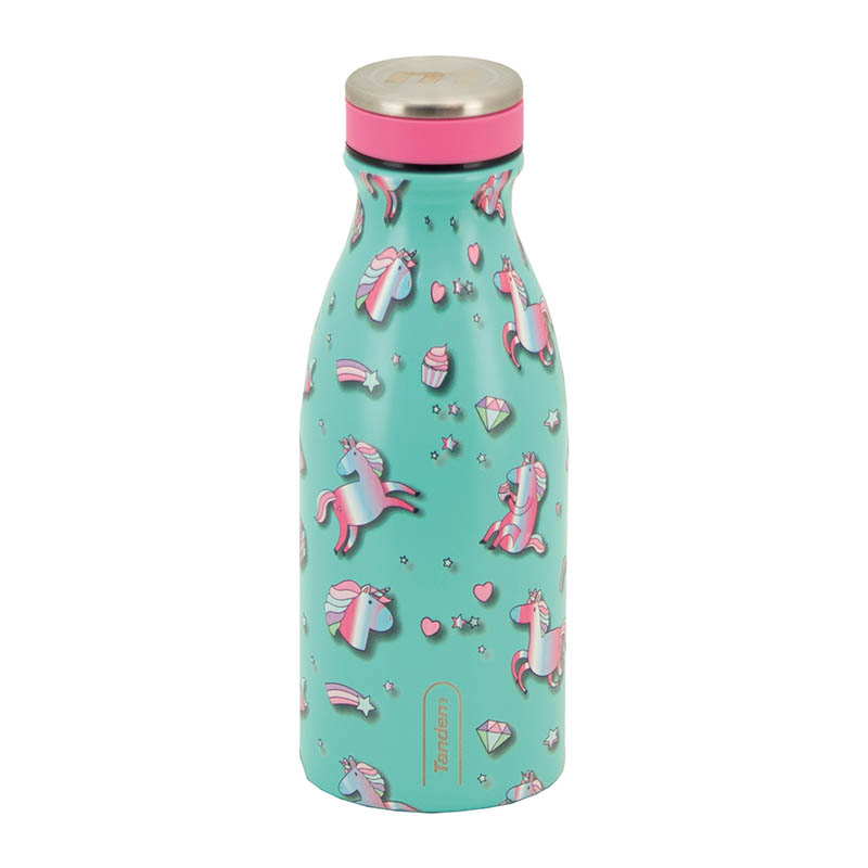 botella-termica-acero-inoxidable-tandem (1) Vista frontal de botella térmica de acero inoxidable.