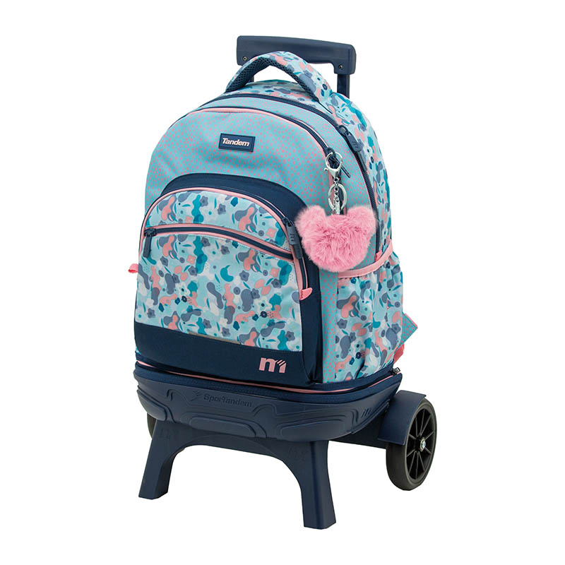 mochila-con-carro-desmontable-tandem (1) Vista frontal de mochila con carro desmontable.