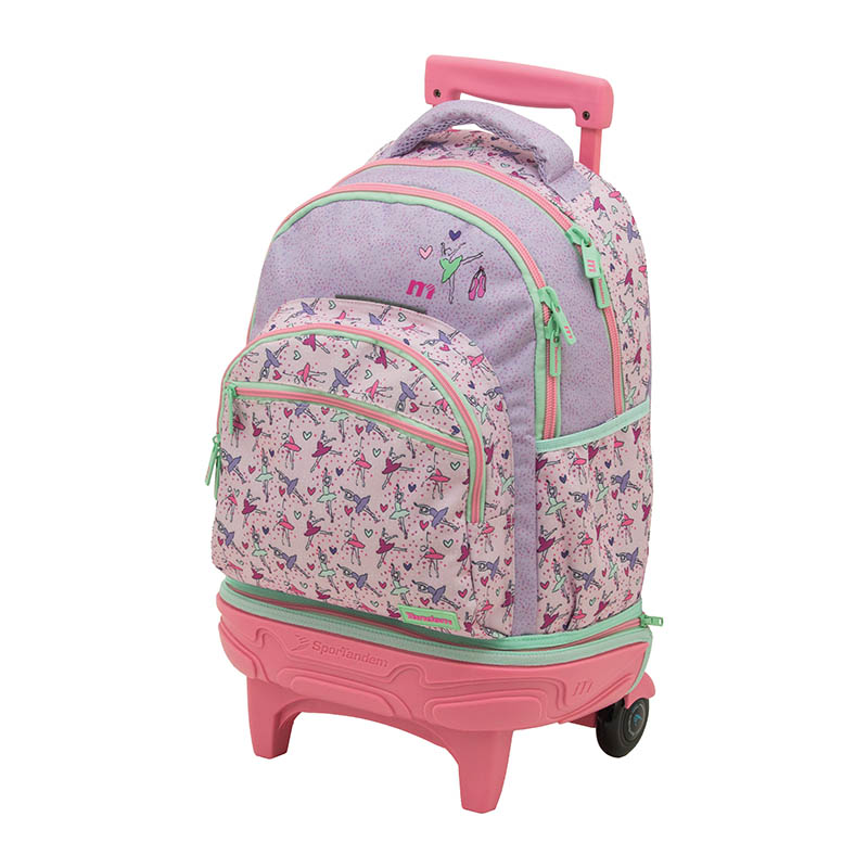 mochila-escolar-con-carro-desmontable (2) Vista frontal de mochila con carro desmontable.