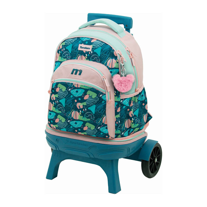 mochila-con-carro-tandem (1) Vista frontal de mochila con carro desmontable.