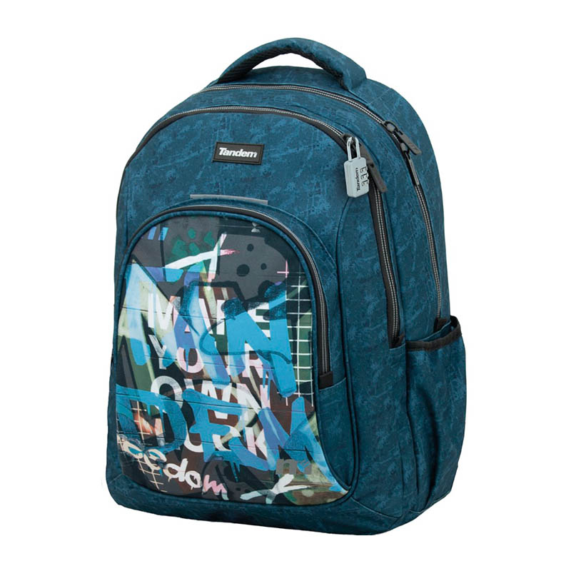 mochila-con-doble-compartimentos--tandem (1) Vista frontal de mochila doble cuerpo.