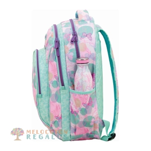 Vista lateral de mochila doble cuerpo.